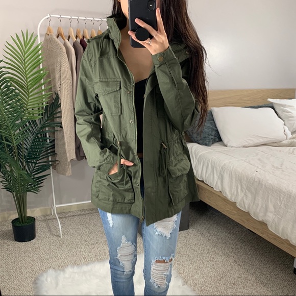 π Lizzy - Olive Green Utility Jacket - Picture 5 of 6